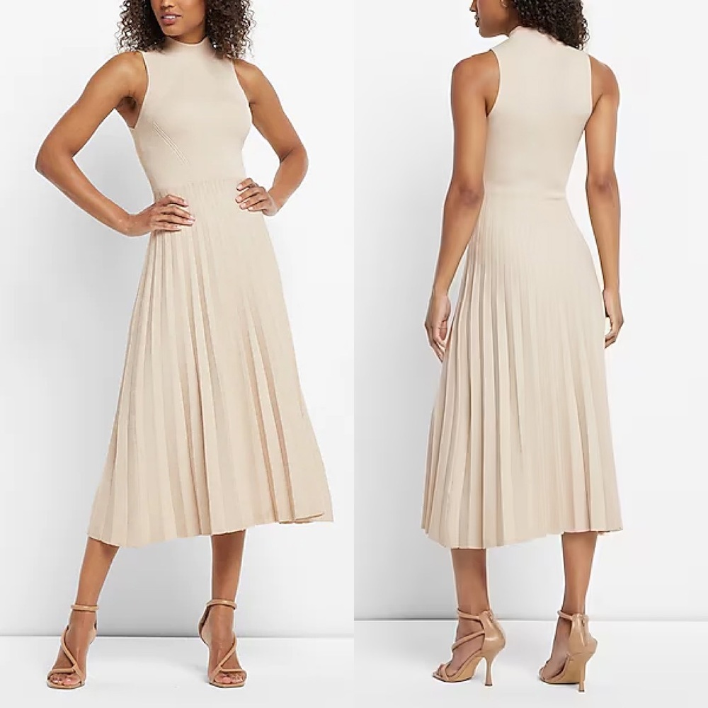Express pleated sweater dress
